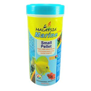 غذای ماهی مالزی مدل marine small pellet وزن 165 گرم