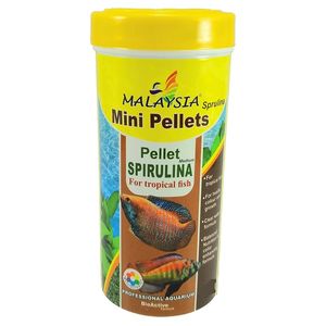 غذای ماهی مالزی مدل mini pellet spirulina وزن 50 گرم