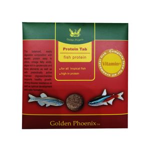 غذای ماهی گلدن فونیکس مدل protein tab وزن 20 گرم