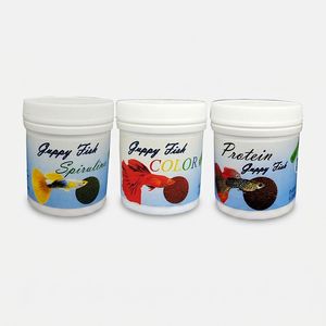 غذای ماهی گوپی مدل spirulina & color & protein وزن 150 گرم بسته 3 عددی