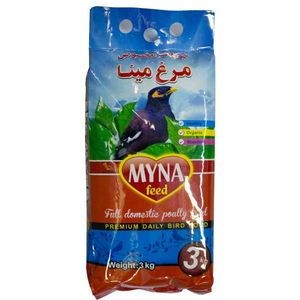 غذای مخصوص مرغ مینا مدل myna feed مقدار 3 کیلوگرم