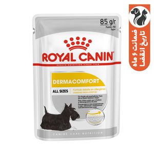 غذای پوچ سگ رویال کنین مدل derma comfort loaf وزن 85 گرم