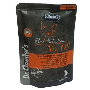 غذای پوچ گربه دکتر کلادرز مدل best selection adult no.9 وزن 85 گرم