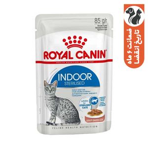 غذای پوچ گربه رویال کنین مدل indoor strelised وزن 85 گرم