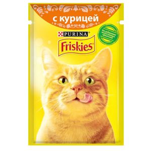 غذای پوچ گربه فریسکیز مدل chicken وزن 85 گرم