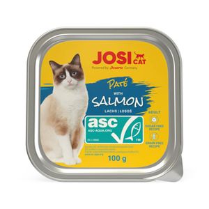 غذای کاسه ای گربه بالغ جوسرا مدل josicat pate salmon با طعم ماهی سالمون وزن 100 گرم