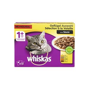 غذای گربه بالغ ویسکاس مدل adult  chicken وزن 100 گرم مجموعه 12 عددی