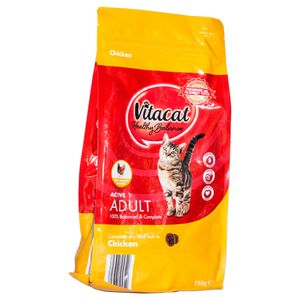 غذای گربه ویتاکت مدل rich in chicken وزن 750 گرم