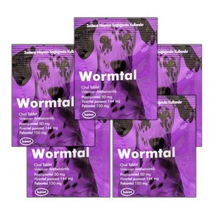 قرص ضد انگل سگ و گربه باوت مدل wormtal وزن 20 گرم بسته پنج عددی