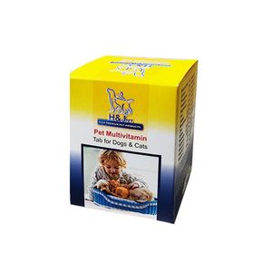 قرص مولتی ویتامین سگ و گربه اچ اند جی مدل multivitamin وزن 88 گرم