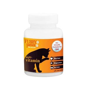 قرص مولتی ویتامین گربه فاسی پاوز fussy paws مدل multivitamin tablets بسته 150 عددی