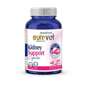 قرص مکمل تقویت کننده کلیه حیوانات یوروپت مدل eurovet kidney support بسته ۶۰ عددی