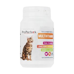 قرص مکمل مولتی ویتامین گربه پروپرفک مدل multivitamin بسته 150