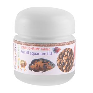 قرص میگوی خشک شده آبزیان مدل 7d بسته 150 عددی