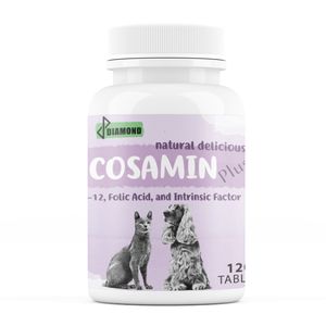 قرص گلوکوزامین سگ و گربه دیاموند مدل plus بسته 120 عددی