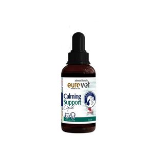 قطره خوراکی آرام‌بخش سگ و گربه یورو وت مدل calm support حجم ۵۰ میلی‌لیتر