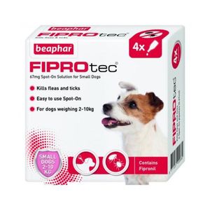 قطره ضد کک و کنه سگ بیفار مدل fiprotec for small dog حجم 0.4 میلی لیتر بسته 4 عددی