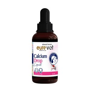 قطره کلسیم سگ و گربه یورو وت مدل calcium drops حجم ۵۰ میلی‌لیتر