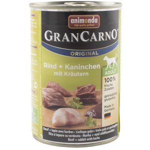 كنسرو آنیموندا حاوی گوشت گاو و خرگوش با سبزیجات مدل rind kaninchen وزن 400 گرم