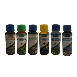 محلول شفاف کننده آکواریوم کیا آکوا مدل k 06 حجم 250 میلی لیتر مجموعه 6 عددی