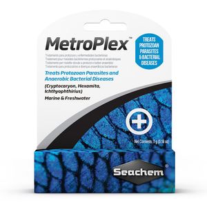 محلول ضد انگل آکواریوم سیچم مدل metroplex وزن 5 گرم