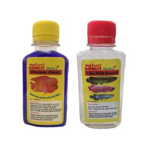 محلول ضد عفونی کننده آب زبرا مدل dis aw11 حجم 120 میلی لیتر به همراه محلول مولتی ویتامین