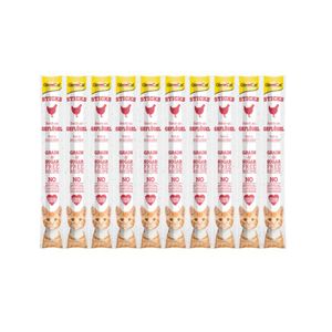 مکمل تقویتی گربه جیم کت مدل geflugel grain وزن 50 گرم بسته 10 عددی