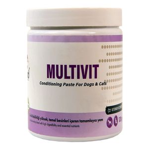 مکمل جویدنی مولتی ویتامین سگ و گربه وی اس دی مدل multivit وزن 120 گرم