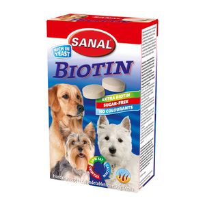مکمل سگ سانال مدل بیوتین biotin وزن 100 گرم