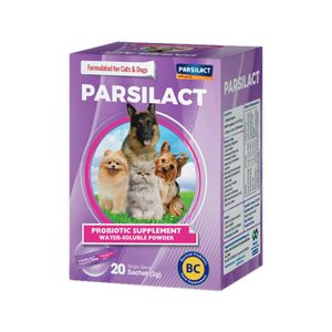 مکمل سگ و گربه پارسی لاکت مدل پروبیوتیک probiotics وزن 40 گرم