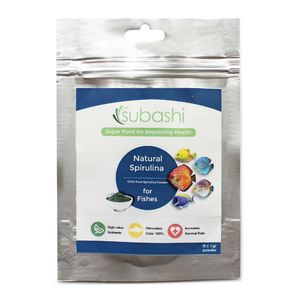 مکمل غذایی ماهی سوباشی مدل natural spirulina وزن 15 گرم