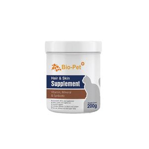 مکمل گربه بایو پت مدل hair&skin supplement وزن 200 گرم