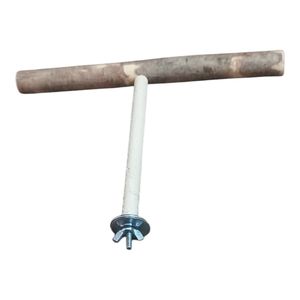 نشیمنگاه پرندگان مدل تی و چوب طبیعی کد 01