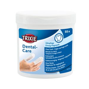 پد انگشتی تمیز کننده دندان سگ و گربه تریکسی مدل dental بسته 50 عددی