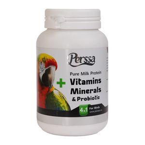 پودر افزایش تولید مثل و تقویت سیستم ایمنی پرنده پرسا مدل vitamineral وزن 250 گرم