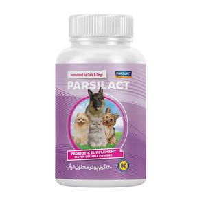 پودر سگ و گربه پارسی لاکت مدل پروبیوتیک probiotics وزن 120 گرم