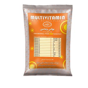 پودر مولتی ویتامین حیوانات و پرندگان تولید دارو مدل multivitamin وزن 100 گرم
