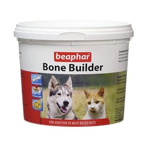 پودر مکمل استخوان سازی سگ و گربه بیفار مدل bone builder وزن 500 گرم