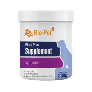 پودر مکمل سگ بایو پت مدل flora plus وزن 200 گرم