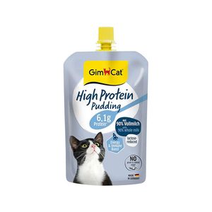 پودینگ گربه بالغ جیم کت مدل high protein pudding طعم شیر وزن 100 گرم