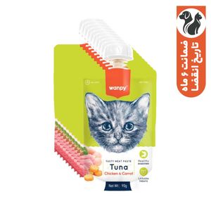 پودینگ گربه ونپی مدل ماهی تن و مرغ و هویج وزن 90 گرم بسته 10 عددی