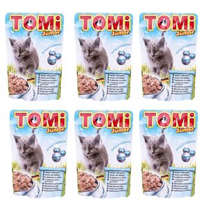 پوچ بچه گربه تامی مدل chicken وزن 100 گرم بسته 6 عددی