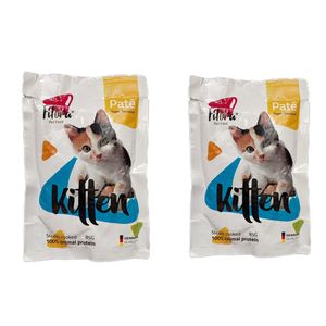پوچ بچه گربه فیفورا مدل پته ترکیبی وزن 85 گرم بسته 2 عددی
