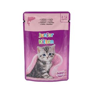 پوچ بچه گربه ویسکاس مدل kitten in jelly با طعم ماهی سالمون وزن 85 گرم