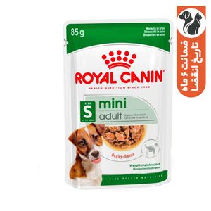پوچ سگ بالغ نژاد کوچک رویال کنین مدل mini small وزن 85 گرم