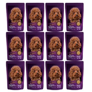 پوچ سگ نوول لوکس مدل beefveg وزن 150 گرم بسته 12 عددی