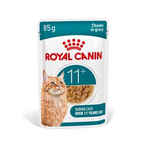 پوچ گربه بالغ رویال کنین مدل ageing 11+ in gravy وزن 85 گرم