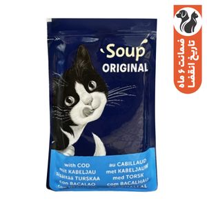 پوچ گربه بالغ فلیکس مدل soup original با طعم ماهی کاد وزن 48 گرم