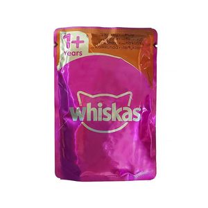 پوچ گربه بالغ ویسکاس مدل cat pouch با طعم گوشت پرندگان وزن 85 گرم