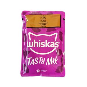 پوچ گربه بالغ ویسکاس مدل tasty mix طعم اردک وزن 85 گرم